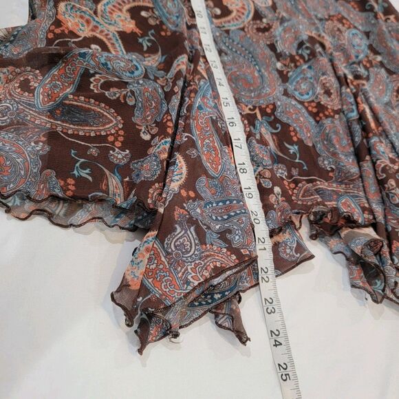 Y2K Evie Womens Knee Length Skirt Size 12 Paisley Jellyfish Fairy Goblincore - Picture 8 of 8